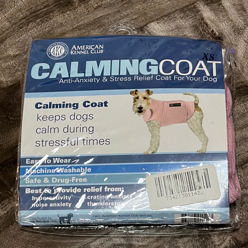 American Kennel Club Calming Anti anxiety & Stress Relief Coat for Dogs Size XS